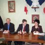 Visite communale à Lafox en présence du maire Mme Bonfanti-Dossat Février 2003
