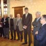 Remise de médaille à quatre anciens adjoints de l'équipe municipale de Castillonnès, en présence (à droite sur la photo)de Monsieur Sicaud, Maire de la commune. . 15/11/08