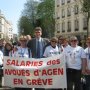 mardi 31 mars 2009 : Jean Dionis soutient les salariés d'études d'Avoués lors de leur manifestation et recueille leurs témoignages pour plaider leur cause devant la Garde des sceaux, Mme Rachida Dati