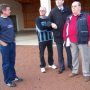 Jean Dionis visite la nouvelle salle des fêtes de St Vincent de Lamontjoie avec son maire, M. Dufust (à sa droite) et les conseillers municipaux de la commune. 24/10/09