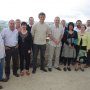 14/05/2011 - Jean Dionis avec les élus de Laplume en Brulhois sur les remparts rénovés de la cité pennavienne.