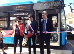 Jean Dionis - inauguration ligne bus Castelculier 47